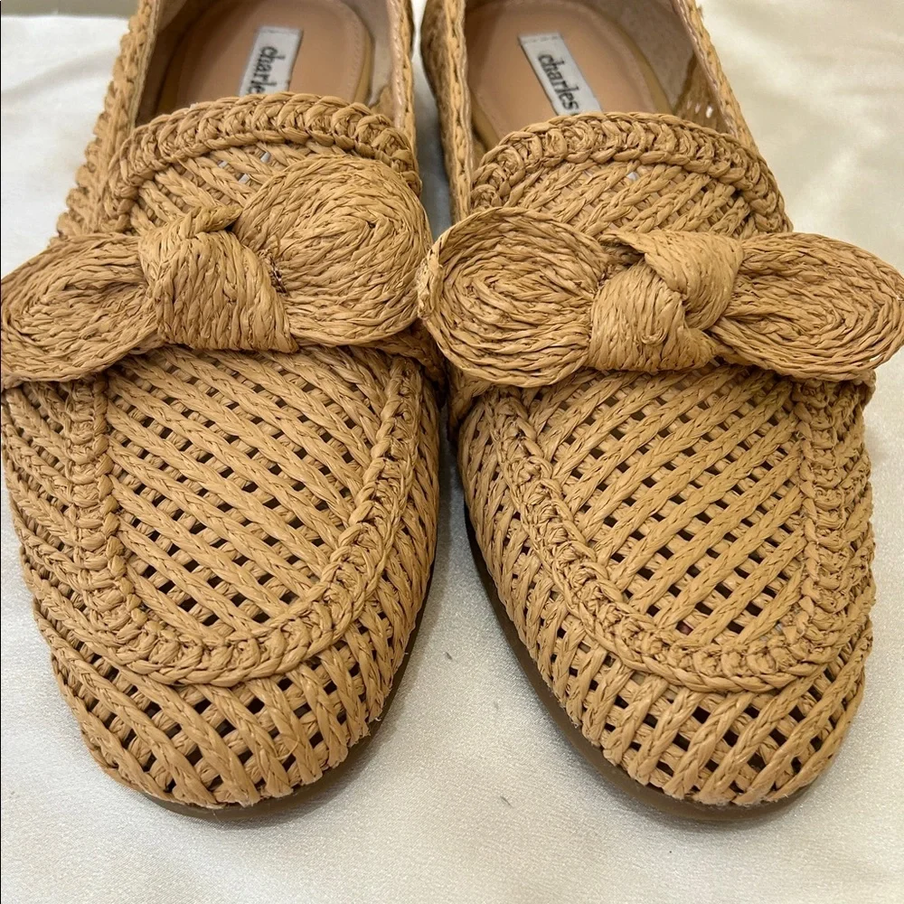 Charles David Woven Bow Loafers in Tan - Picture 6 of 6